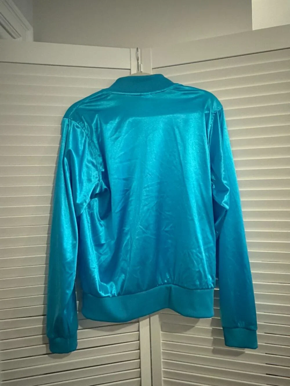 Balera Turquoise Satin Bomber Jacket Dance